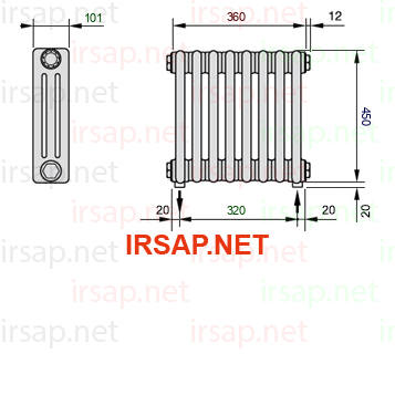 Радиатор IRSAP Tesi 30450/8 T16 CL 01